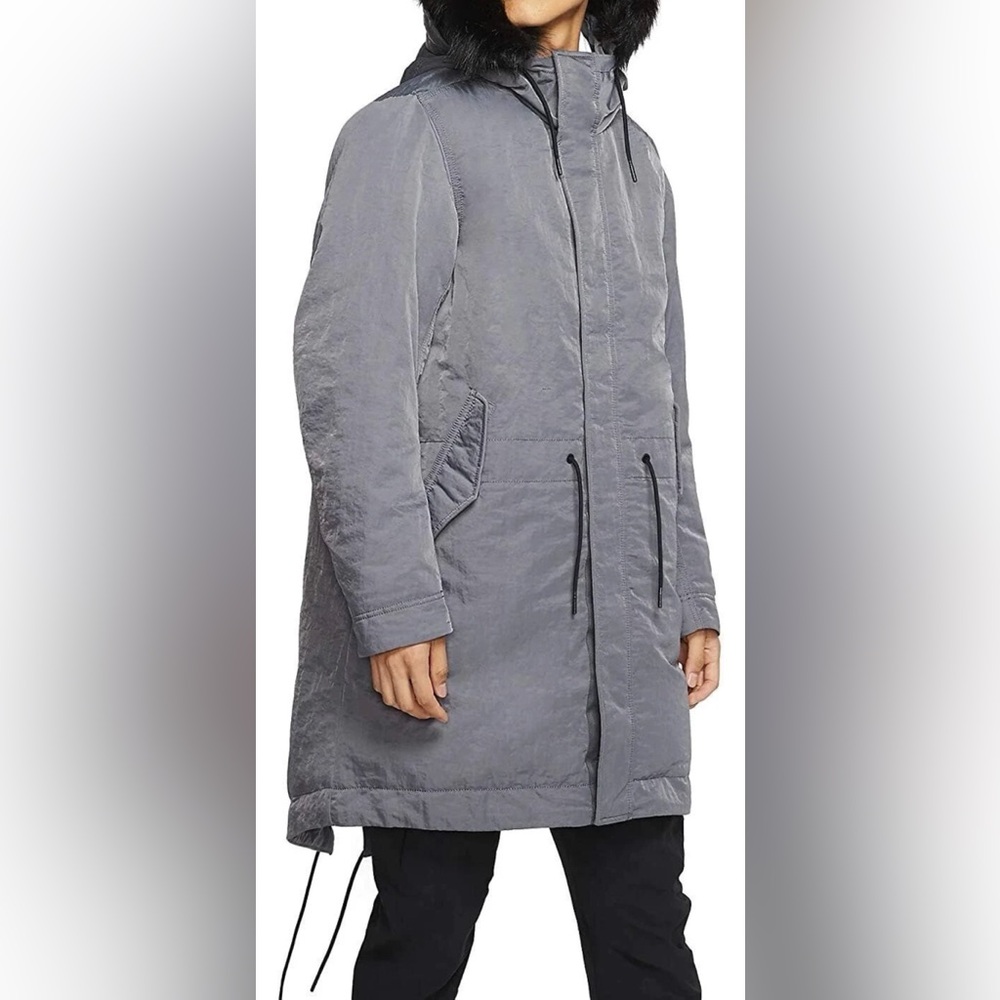 Nike Men's NSW Gray parka  down filled winter Jacket nsw nike, puffer jacket